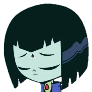 😔 Raven Teen Titans Go! Raven, Teen Titans Go, Kreskówka, Serial TV, Emo telegram sticker