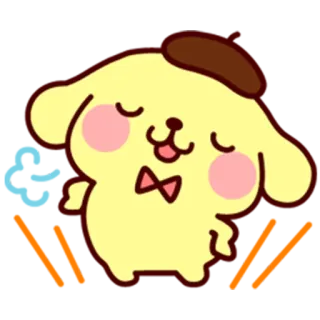😌 Pom Pom Purin cute, sanrio, dog, cartoon telegram sticker