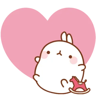 ❤ cute, heart, bunny, toy, kawaii telegram sticker