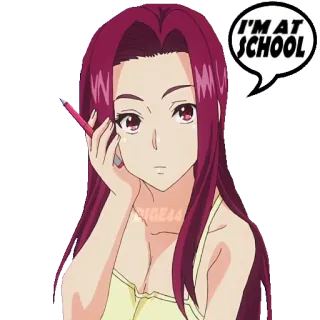 📏 I'M AT SCHOOL Anime, Scuola, Donna, Cartone animato telegram sticker