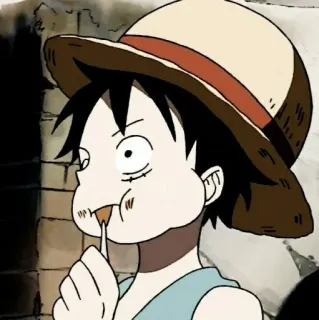 🍖 Monkey D. Luffy One Piece 애니메이션, 원피스, 몽키 D. 루피, 만화, 캐릭터, 망가 telegram sticker