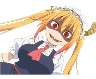 😈 Tohru Miss Kobayashi's Dragon Maid Anime, Dragon, Maid, Tohru, Drôle, Dessin animé whatsapp sticker