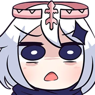 😦 Paimon Genshin Impact ไพม่อน, เก็นชิน อิมแพ็กต์, อนิเมะ, เกม, ตัวละคร, ตกใจ telegram sticker