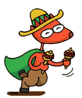 🎉 Dessin animé, Maracas, Mexicain, Fourmi, Sombrero, Festif, Drôle telegram sticker