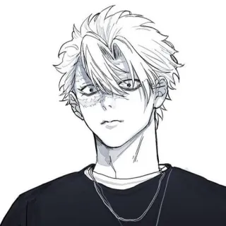 🤍 动漫, 漫画, 角色, 艺术, 插画 telegram sticker