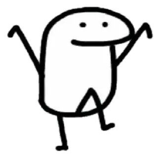 💃 stick figure, dancing, cartoon, line art, simple telegram sticker