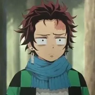 🙄 Tanjiro Kamado Demon Slayer anime, demon slayer, tanjiro, character, funny, expression whatsapp sticker