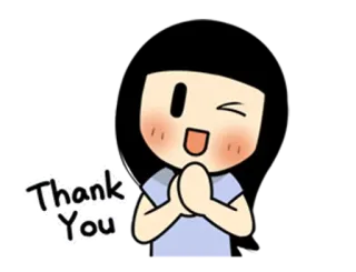 🙏 Thank You thank you, cartoon, cute, greeting, expression, polite, illustration telegram sticker