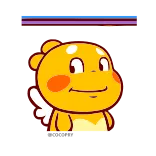 👋 น่ารัก, การ์ตูน, ตัวละคร, สีเหลือง, นางฟ้า telegram sticker