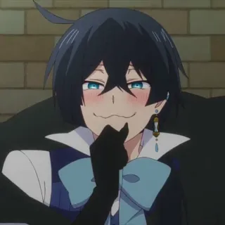 🌑 anime, character, mischievous, smirk telegram sticker