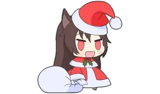 🎄 Anime, Chibi, Kerstmis, Kerstman, Schattig, Kawaii telegram sticker