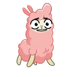💩 Lama, Rosa, Tier, Cartoon, Niedlich telegram sticker