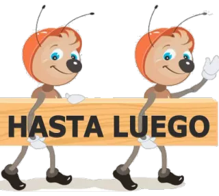 ✋️ HASTA LUEGO Cartoni animati, Formiche, Addio, Spagnolo, Messaggio whatsapp sticker