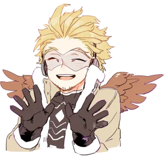 😄 Hawks My Hero Academia anime, wings, hero, pro hero, Keigo Takami whatsapp sticker