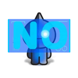 🙅‍♂ NO no, rejection, negative, blue whatsapp sticker