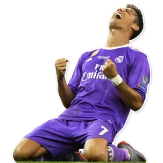 😮 Cristiano Ronaldo football, footballeur, athlète, célébration, gagnant whatsapp sticker