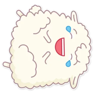 😂 Cartone animato, Nuvola, Carino, Pianto, Triste telegram sticker