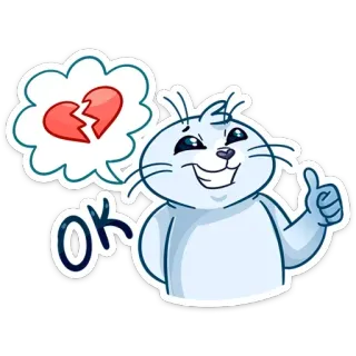 👍 OK segel, ok, jempol ke atas, patah hati, penerimaan, kartun, imut telegram sticker