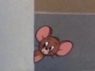 🖤 Jerry Tom and Jerry dessin animé, souris, regardant, animation, Jerry, personnage whatsapp sticker