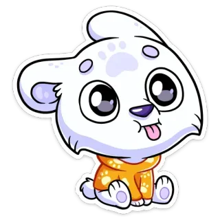 🤪 Мультфильм, Животное, Собака, Щенок, Милый, Стикер telegram sticker
