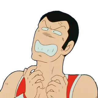 😡 cartoon, man, anime, angry, expression telegram sticker