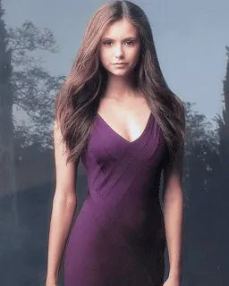 🥀 Elena Gilbert The Vampire Diaries Elena Gilbert, The Vampire Diaries, Nina Dobrev, vampiro, vestido, retrato telegram sticker