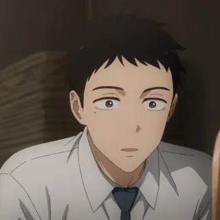 😶 Anime, Charakter, Mann, Porträt, Ernst telegram sticker