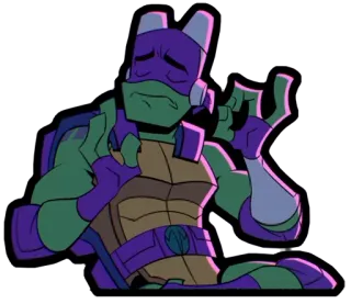 👌 Donatello โดนาเทลโล, TMNT, นินจาเต่า, เต่านินจาวัยรุ่น, การ์ตูน, แอนิเมชัน telegram sticker