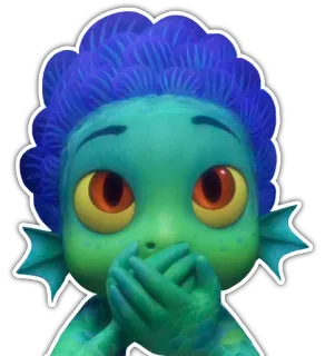 🤭 Luca luca, disney, pixar, seemonster, cartoon, animation, charakter telegram sticker