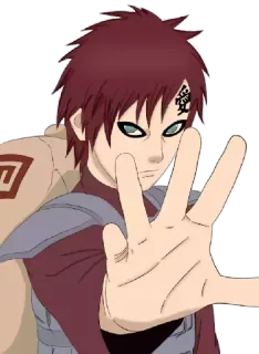 😒 Gaara Naruto anime, gaara, naruto, karakter, stiker whatsapp sticker