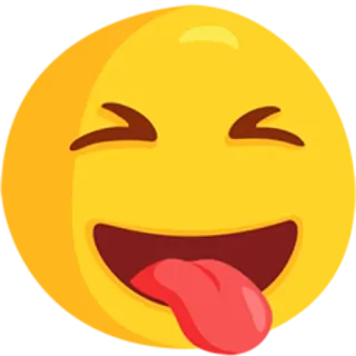 😝 Emoji, Smiley, Langue, Visage, Jaune, Expression, Ludique telegram sticker