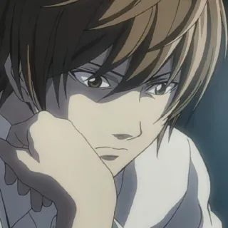 🍎 Light Yagami Death Note Anime, Mangá, Death Note, Light Yagami, Personagem, Ficção, Entretenimento telegram sticker