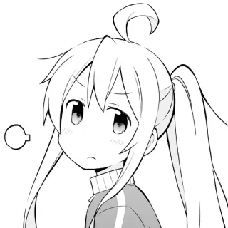 😤 anime, manga, cartoon, girl, cute, illustration whatsapp sticker