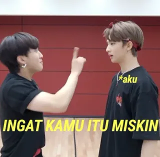 💰 INGAT KAMU ITU MISKIN *aku Koreanischer Pop, K-Pop, Meme, Indonesisch whatsapp sticker