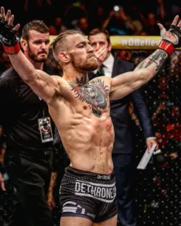 👑 Conor McGregor DETHROME UFC, MMA, Бои, Боевые искусства, Чемпион, Победитель, Спортсмен, Конор Макгрегор whatsapp sticker