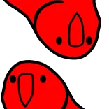 😊 птица, красный, животное, наклейка, милый whatsapp sticker