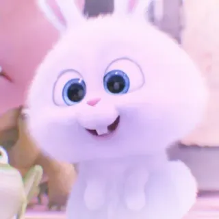 🐰 Snowball The Secret Life of Pets kelinci, lucu, hewan, kartun, putih, berbulu, lembut telegram sticker