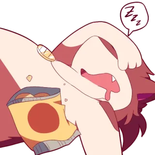 😪 ZZZ tidur, kucing, kartun, mengantuk, lelah, keripik telegram sticker