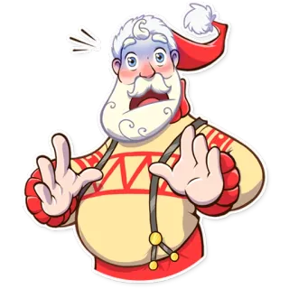 😨 Santa Claus papai noel, natal, feriados, desenho animado, adesivo whatsapp sticker