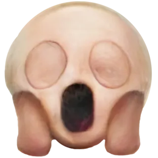 😱 череп, эмодзи, в шоке, удивление, крик, ужасы telegram sticker