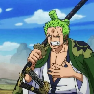 🌽 Zoro One Piece anime, swordsman, one piece, zoro, character, sword telegram sticker