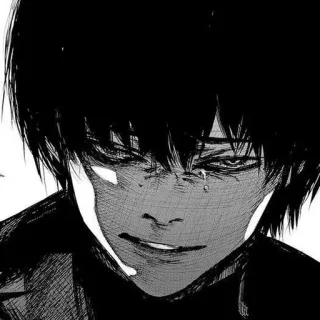 🤡 Ken Kaneki Tokyo Ghoul Аниме, Манга, Токийский Гуль, Кен Канеки, Гуль, Грустно, Слёзы whatsapp sticker