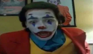 🤡 Joker clown, makeup, villain, character whatsapp sticker