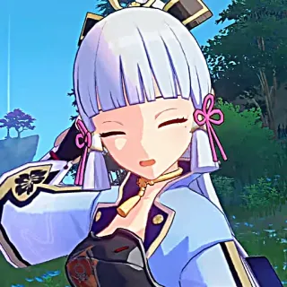 ❄️ Kamisato Ayaka Genshin Impact Gadis anime, Video game, Lucu, Kawaii, Karakter, Genshin Impact, Kamisato Ayaka telegram sticker