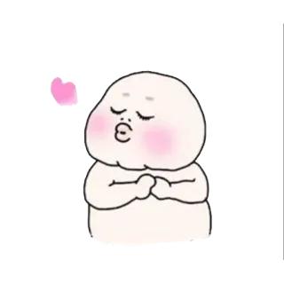 😘 cute, sticker, love, pink, heart, chubby, expression telegram sticker