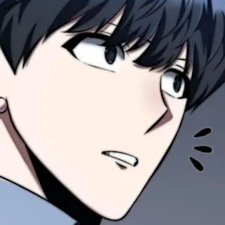 🗯 Anime, Manga, Dibujo animado, Retrato, Hombre, Ilustración telegram sticker