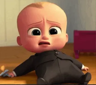 😵 Boss Baby The Boss Baby em bé, áo vest, phim hoạt hình, phim, Dreamworks whatsapp sticker