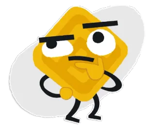 🤔 waffle, food, cartoon, breakfast, thinking, cute telegram sticker