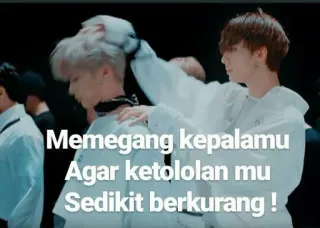 💰 Memegang kepalamu
Agar ketololan mu
Sedikit berkurang ! Meme, Text, Indonesisch, Lustig, Kpop whatsapp sticker
