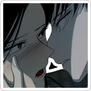 😽 pocałunek, miłość, romantyzm, para, czułość telegram sticker